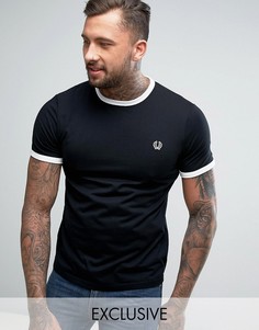 Черная футболка Fred Perry Ringer - Черный
