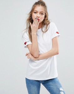 Футболка с вышивкой Heartbreaker ASOS VALENTINES - Белый