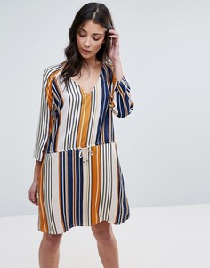 Платье в полоску с V-образным вырезом Vila - Мульти