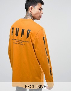 Оранжевый лонгслив с графическим принтом Puma 57533702 эксклюзивно для ASOS - Желтый