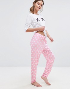 Boohoo Xoxo Printed Pyjama Set - Розовый