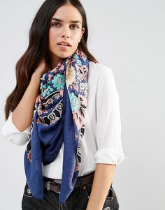 Легкий шарф с цветочным принтом Liquorish - Синий