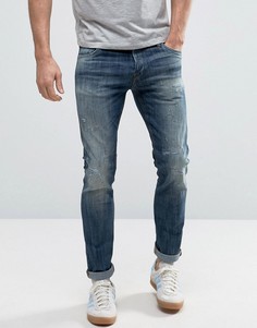 Узкие джинсы с рваной отделкой Jack &amp; Jones Intelligence - Синий