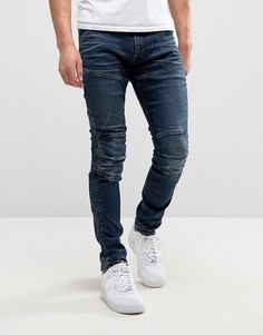 Суперузкие джинсы в винтажном стиле G-Star 5620 3D - Синий