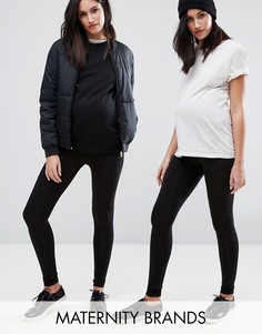 2 пары леггинсов для беременных New Look Maternity - Черный