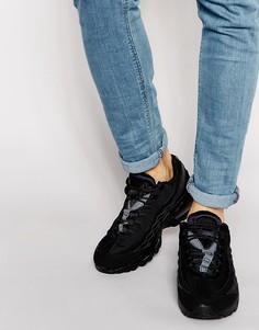 Кожаные кроссовки Nike Air Max 95 609048-092 - Черный