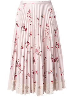 плиссированная юбка с цветочным принтом Red Valentino