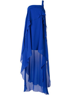 асимметричное многослойное платье  Alberta Ferretti