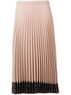 lace hem pleated skirt  Red Valentino