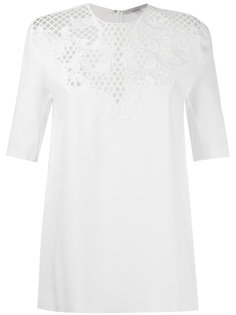 perforated lace panel blouse Stella McCartney