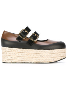 double strap espadrille platform loafers Marni