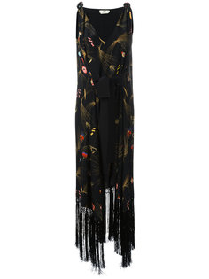sleeveless floral print dress Fendi
