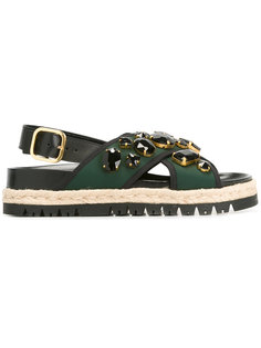 espadrille neoprene Fussbett sandals Marni