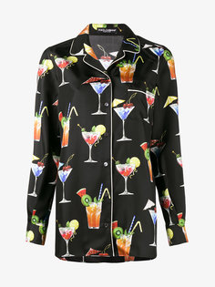 рубашка с принтом коктейлей Dolce &amp; Gabbana