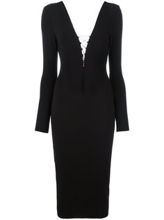 lace-up midi dress T By Alexander Wang