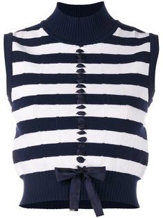 cropped sleeveless knit top Fendi
