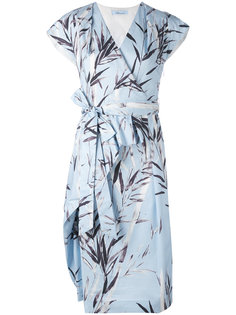 платье с запахом и рисунком Blumarine