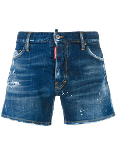 джинсовые шорты с рваными деталями Dsquared2
