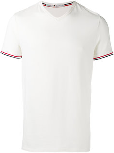 striped trim V-neck T-shirt Moncler
