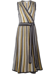 полосатое платье с запахом Diane Von Furstenberg