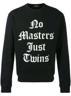 No Masters Just Twins sweatshirt Dsquared2