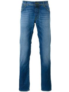 джинсы кроя слим с потертой отделкой Jacob Cohen