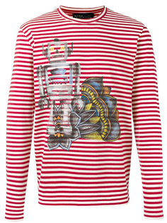 robot print striped T-shirt  Etro