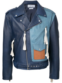 байкерская куртка с контрастными вставками Loewe