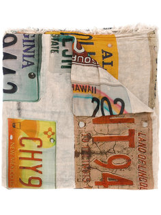 printed fringed-trim scarf Faliero Sarti