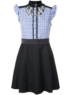 lace insert striped dress Loveless