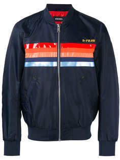 printed stripe bomber jacket Diesel