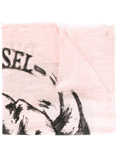 logo print scarf Diesel