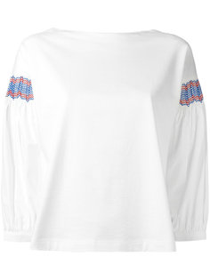 embroidered sleeve top Moncler