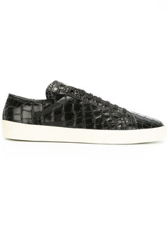 croc-effect trainers Saint Laurent