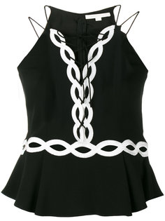 sleeveless peplum blouse  Jonathan Simkhai