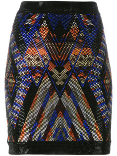 stone beaded pattern skirt Balmain
