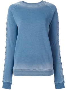 lace-up sleeve sweatshirt Balmain