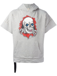 skull print hooded T-shirt  Unravel Project