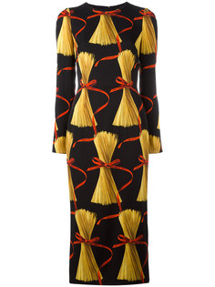платье с принтом спагетти Dolce &amp; Gabbana
