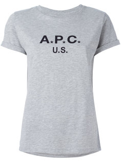 футболка с принтом-логотипом A.P.C.