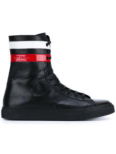 хайтопы с контрастными полосками Raf Simons