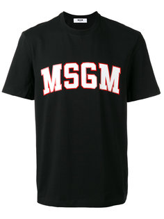 футболка с принтом логотипа  MSGM