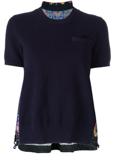 knitted crochet lace top Sacai