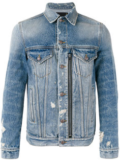 zipped front denim jacket R13