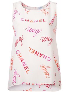 vintage CC Rouge logos sleeveless top Chanel Vintage