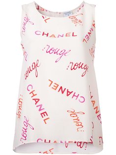 vintage CC Rouge logos sleeveless top Chanel Vintage