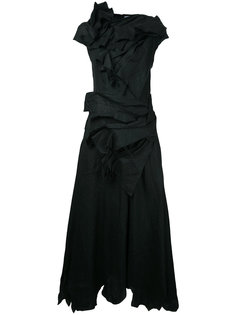 draped flared midi dress Aganovich