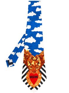 cloud heart striped tie Moschino Vintage