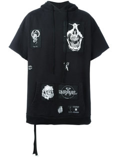 patched oversized hoodie Unravel Project
