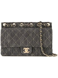 quilted denim single chain shoulder bag Chanel Vintage